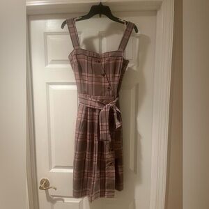 Vintage-Style Gingham Dress w/ Pockets